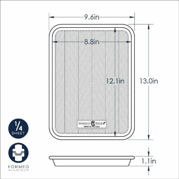 Nordic Ware - Bakplaat met Structuur, 33 x 24,4 cm, Aluminium - Nordic Ware Naturals Prism Nordic Ware - Bakplaat Met Structuur, 33 X 24,4 Cm, Aluminium - Nordic Ware Naturals Prism -Nordic Ware 3476544 78cf63ca