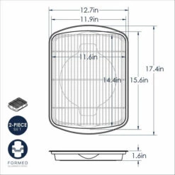 Nordic Ware - Bakplaat Met Rek, 44 X 32 Cm - Nordic Ware Naturals -Nordic Ware 3476547 e72fd850