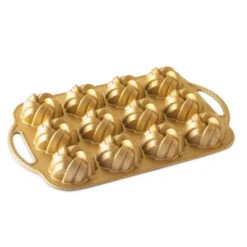 Tulband Bakvorm "Braided Mini Bundt Pan" - Nordic Ware Premier Gold