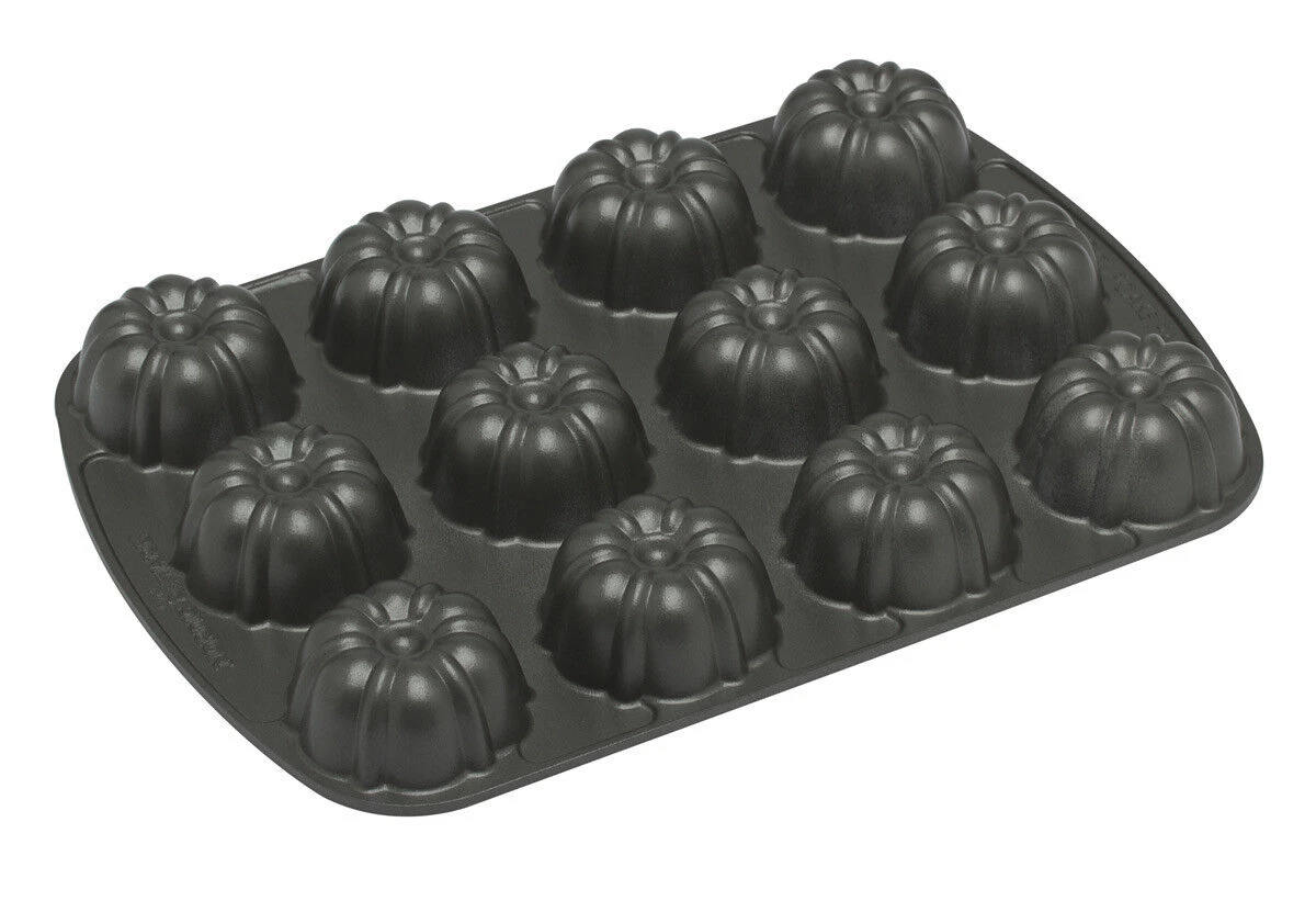 Nordic Ware mini-tulbandbakvorm 12 stuks ø 6,5 cm aluminium grijs Nordic Ware Mini-tulbandbakvorm 12 Stuks ø 6,5 Cm Aluminium Grijs -Nordic Ware 3739 45698 1