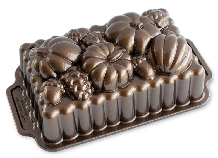 Nordic Ware Harvest Bounty Loaf Pan bakvorm 1,42 liter aluminium bronskleurig Nordic Ware Harvest Bounty Loaf Pan Bakvorm 1,42 Liter Aluminium Bronskleurig -Nordic Ware
