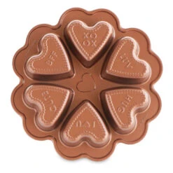 Nordic Ware Bakvorm Harten Met Tekst 6 Stuks ø 6 Cm Aluminiu